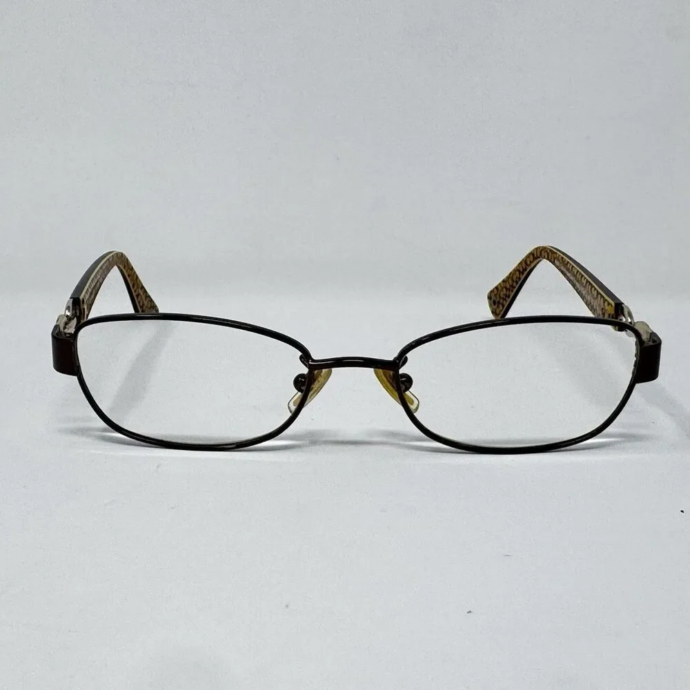 Coach Faina HC5054 9187 Satin Brown Tortoise Eyeglass Frames 49-17-135 (A)